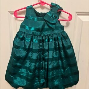 Gymboree Emerald Green Satin Dress with Bow